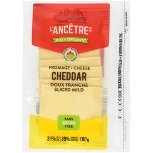 L'Ancetre Mild Cheddar Cheese Pasteurized Organic Slice 180G