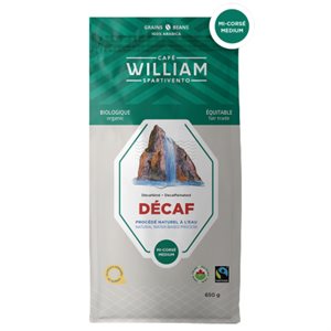 Cafe William Organic Decaf Medium Coffee 650G