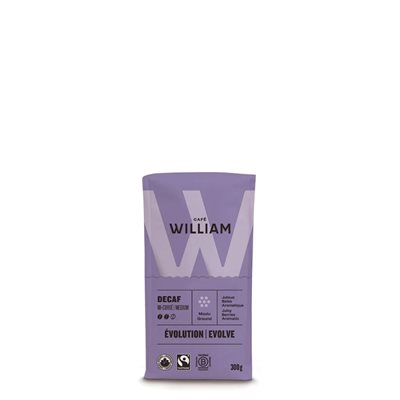 Café William Évolution Decaf Bio Équitable Moulu 300G Café William Évolution Decaf Bio Équitable Moulu 300G