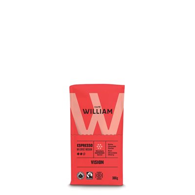 Café William Vision Espresso Organic Fairtrade Ground 300G