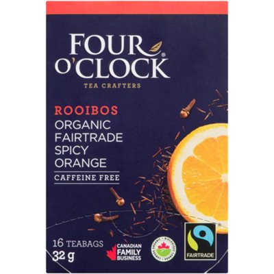 Four O'Clock Rooibos Organic Fairtrade Spicy Orange 16 Teabags 32 g 32g