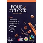 Four O'Clock Chai Organic Fairtrade Espresso 16 Teabags 35.2 g 35.2g