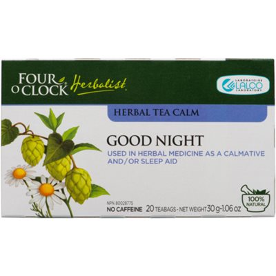 Four O'Clock Herboriste Tisane Calme Bon Sommeil 20 Sachets 30 g