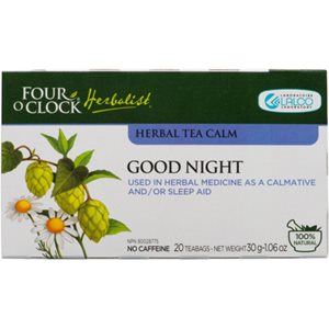 Four O'Clock Herboriste Tisane Calme Bon Sommeil 20 Sachets 30 g