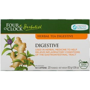 Four O'Clock Herbalist Herbal Tea Digestive 20 Teabags 30 g 20S