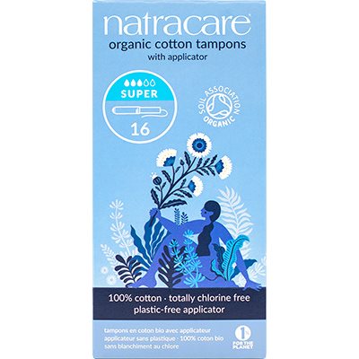 Natracare 16 Tampons en Coton Biologique Super