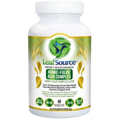 LeafSource Complexe d'acide humique fulvique Nature's Health Enhancer 60vcaps LeafSource Complexe d'acide humique fulvique Nature's Health Enhancer 60vcaps