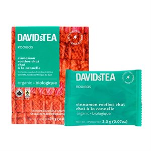 David's Tea thé chaï à la cannelle (biologique) 12 sachets