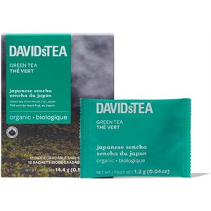 David's Tea thé sencha du japon (biologique) 12 sachets