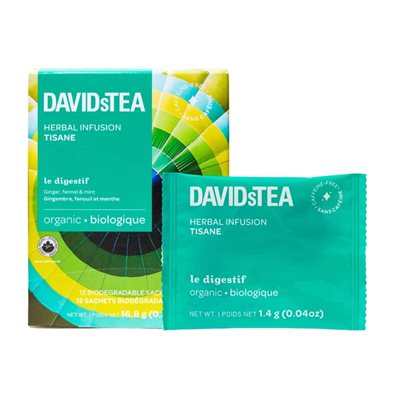 David's Tea thé le digestif (biologique) 12 sachets
