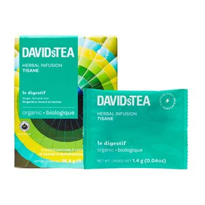David's Tea thé le digestif (biologique) 12 sachets