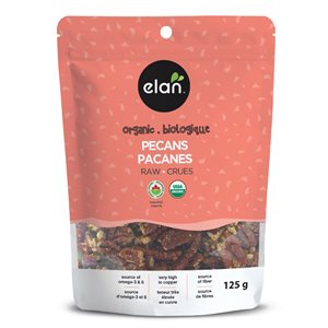 Elan Organic Raw Pecans 125G