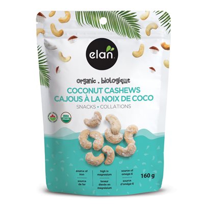 Elan Organic Coconut Cashews 160g