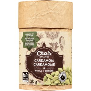 Cha's Organics Whole Cardamom 20 g 