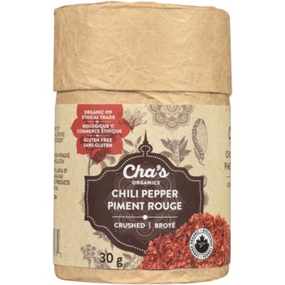 Cha's Organics Piment Rouge Broyé 30 g