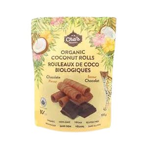 Cha's Organic Coconut Rolls-Chocolate 10g