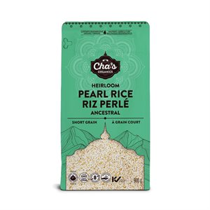 Cha's Organics Organic Short Grain Heirloom Pearl Rice 900g