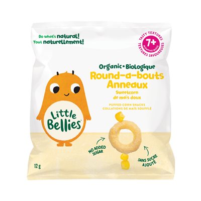 Little Bellies Organic Sweetcorn Round-a-bouts 12g