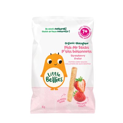 Little Bellies Organic Strawberry Pick-Me Sticks 12g