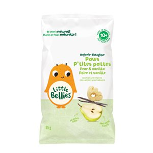 Little Bellies Collations P'tites pattes bio poire et vanille 35 g 10 mois et plus