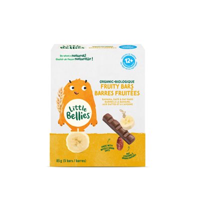 Little Bellies Barres fruitées banane,dattes et avoine 5un 12mois+