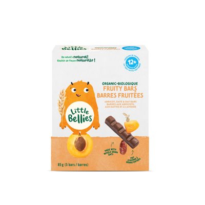 Little Bellies Organic Fruity Bars-Apricot,Dates,Oats 5Bars 85G 12Months+