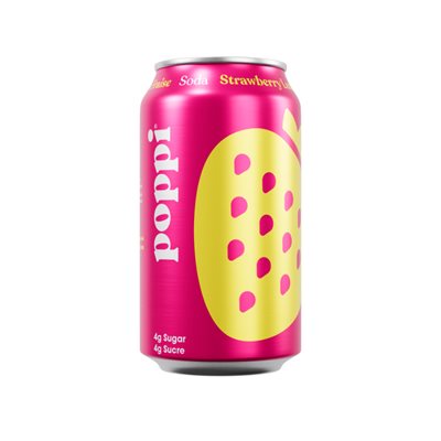 POPPI STRAWBERRY LEMON SODA 355ml