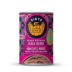 Siete Refried Black Beans 398ml