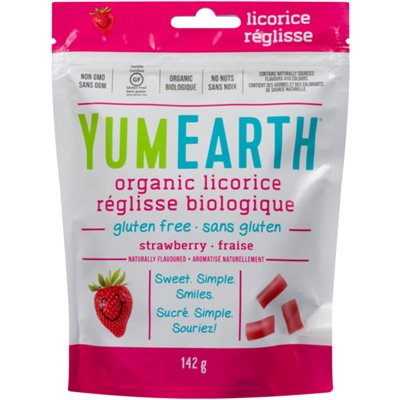 Yum Earth Organic Strawberry Licorice 142g