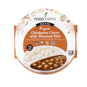 Food Earth Organic Chickpeas Curry With Steamed Rice 300g