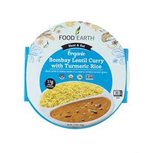 Food Earth Borganic Bombay Lentil Curry With Tumeric Rice 300g
