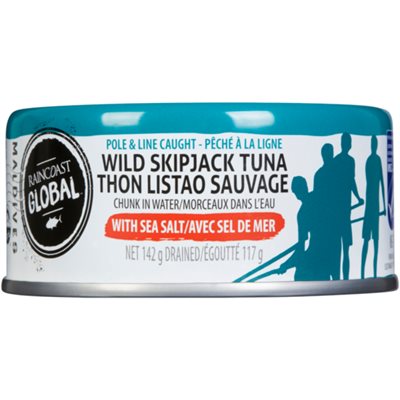 Raincoast Global Maldives Thon Listao Sauvage avec Sel de Mer 142 g