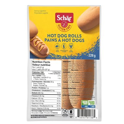 Schar Hot Dogs 4Pk 228GR