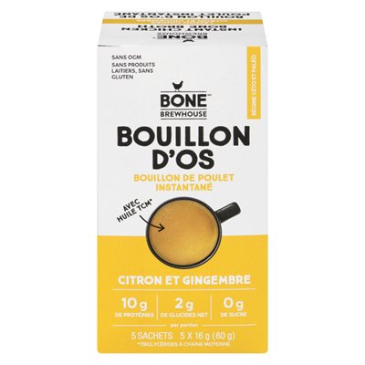 BONE BREWHOUSE INSTANT LEMON GINGER CHICKEN BONE BROTH 80G