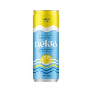 Nekta Lemon Sparkling Water & Squeezed Fruits 355ML