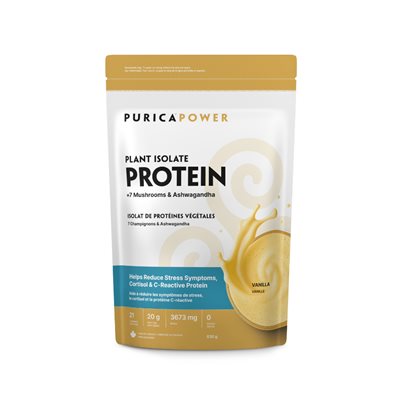 Purica Protéine Végétale Bio 7 Champignons + Ashwaganda Sensoril® Vanille 630g