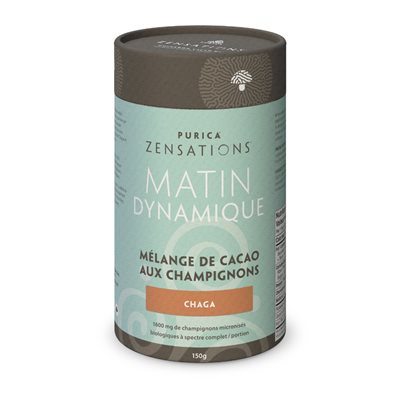 Purica Mélange de cacao avec champignons micronisés biologiques Chaga. 1400-1600mg / portion