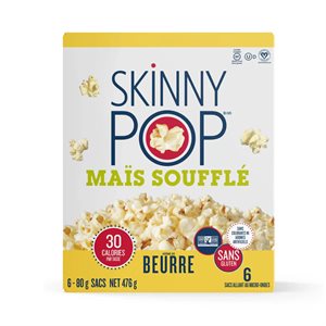 Skinny Pop Maïs Soufflé Au Micro-Ondes-Beurre 6-80g