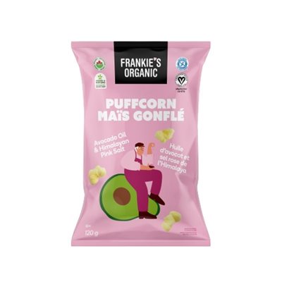 Frankie's Mais gonflé biologique - Huile d'avocat et sel rose de l'Himalaya