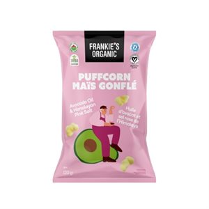 Frankie's Organic Puffcorn - Avocado oil&Himalayan pink salt 120g