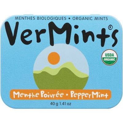 VerMints Menthes Biologiques Menthe Poivrée 40 g