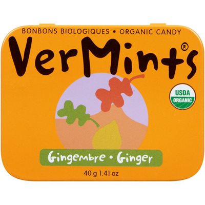 VerMints Bonbons Biologiques Gingembre 40 g