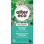 Organic Coconut Toffee Dark Salted 47% Chocolate Bar 80G