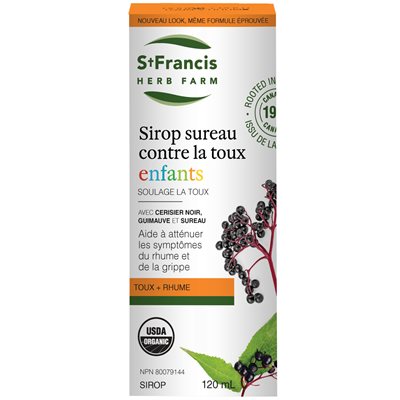 St Francis Sirop pour la toux au sureau pour enfants 120ml