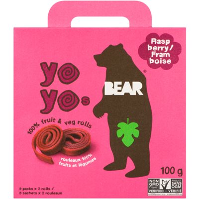 Bear Yoyos Framboise 5 Sachets x 2 Rouleaux 100 g