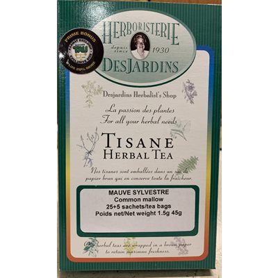 Herboristerie Desjardins Tisane De Mauve (Malva) Format Boni Tau 25+5 Sachets
