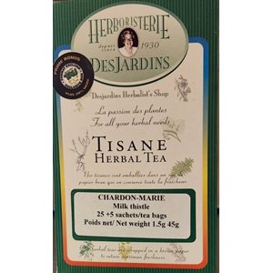 Herboristerie Desjardins Milk Thistle Herbal Tea Tau bonus format 30sachets
