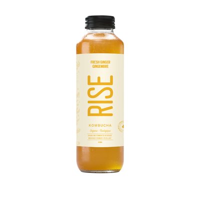 Rise Kombucha Organic White Tea Ginger 414ml 