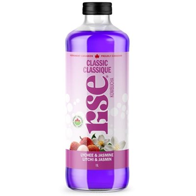 Rise Kombucha Organic Litchi and Jasmine 1L 