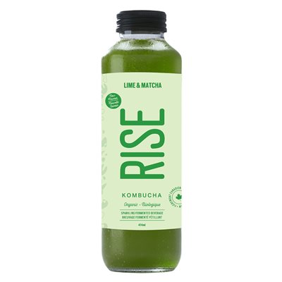 Rise Organic Lime & Matcha Kombucha 414ml 